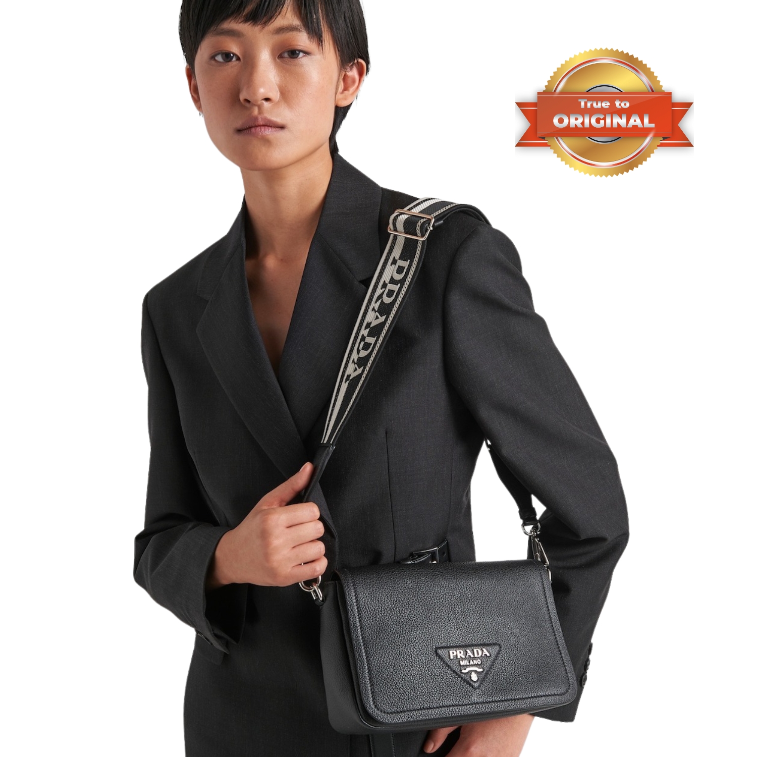 [True-to-ORIGINAL] Prada Small Shoulder Bag In Black For Women 9in ...